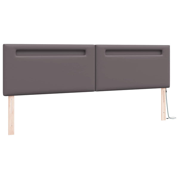 LED Kopfteil Grau 200 cm