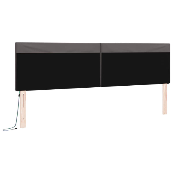 LED Kopfteil Grau 200 cm