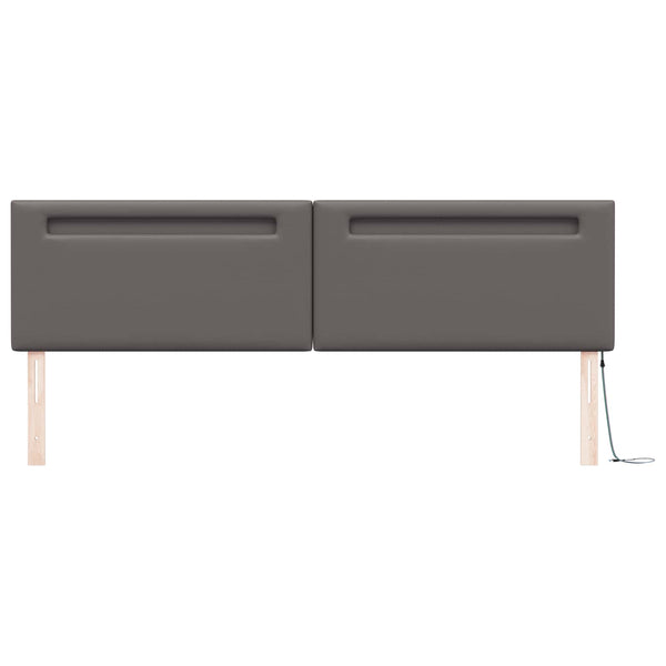 LED Kopfteil Grau 200 cm