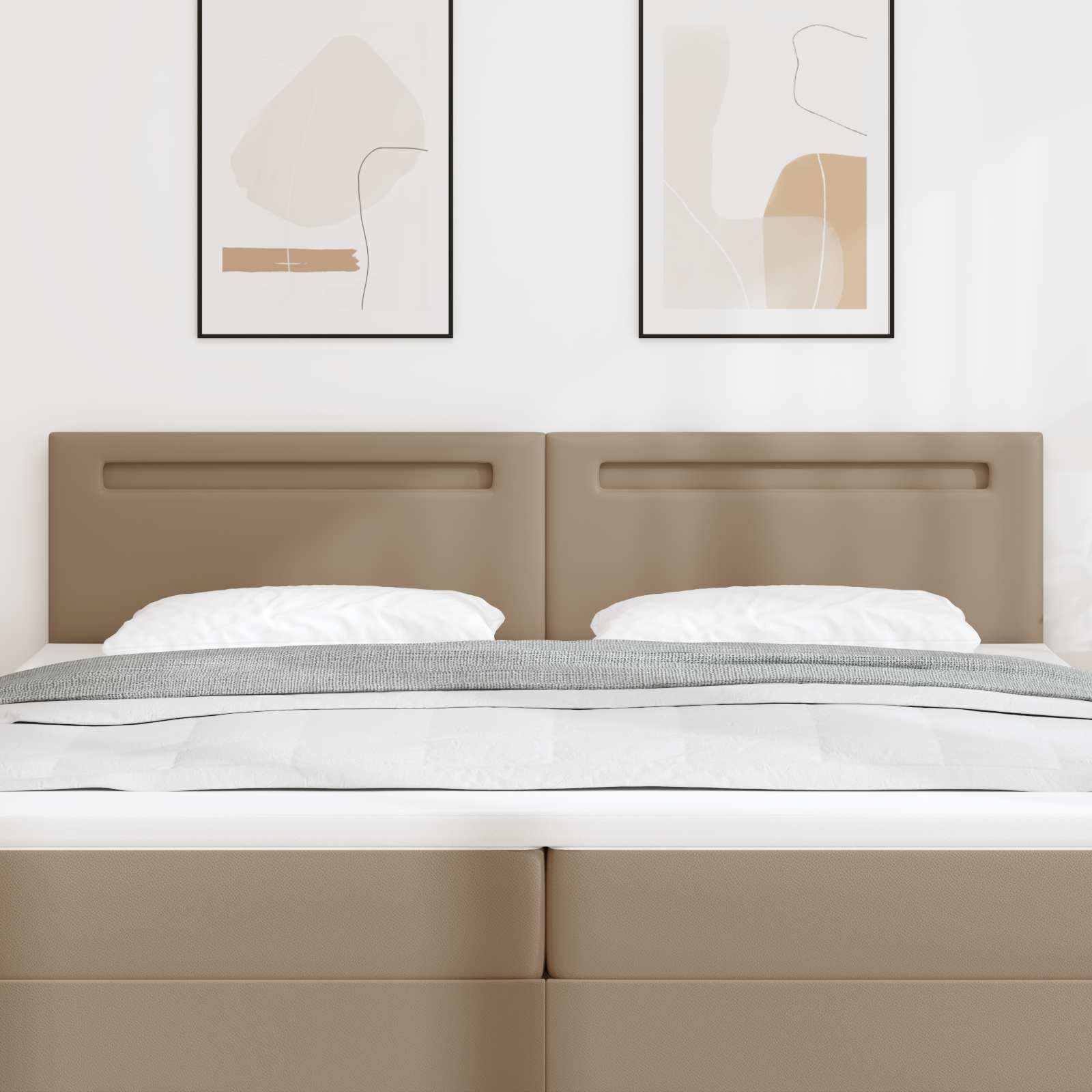 LED Kopfteil Cappuccino 200cm Kunstleder