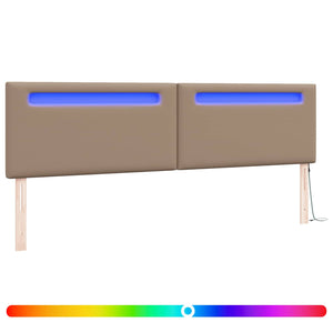 LED Kopfteil Cappuccino 200cm Kunstleder