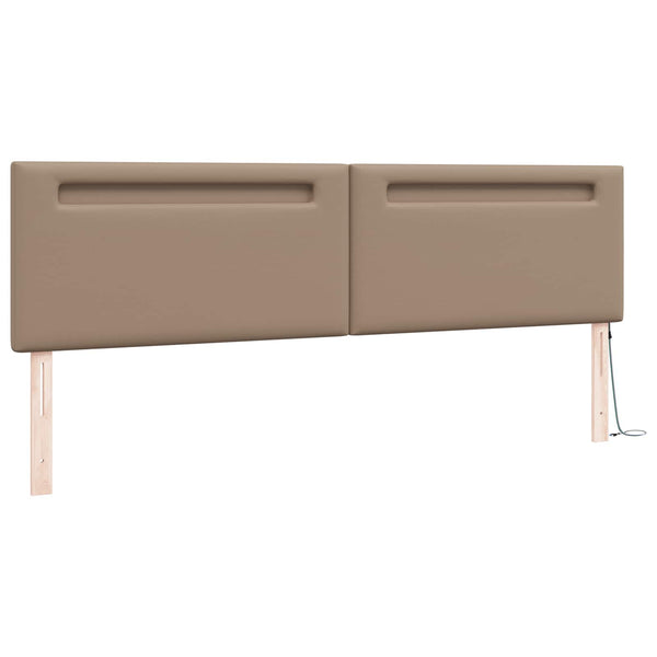 LED Kopfteil Cappuccino 200cm Kunstleder