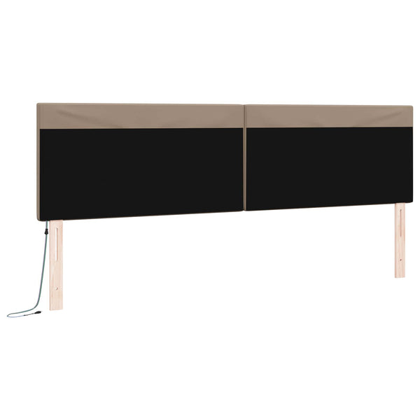 LED Kopfteil Cappuccino 200cm Kunstleder