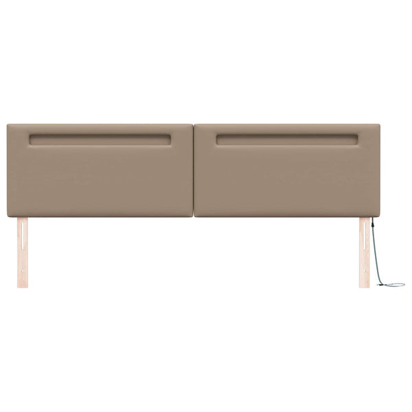 LED Kopfteil Cappuccino 200cm Kunstleder