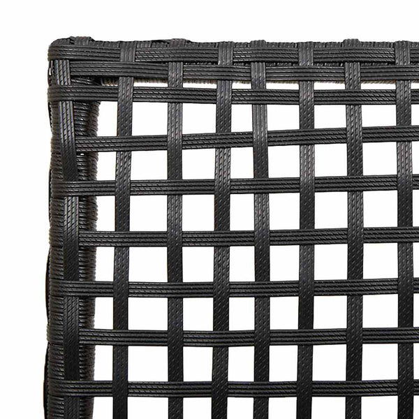 Gartenstuhl 2er Set Schwarz Poly-Rattan