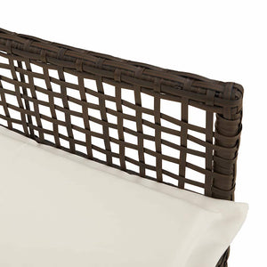 Poly Rattan Gartenstuhl mit Kissen, 2er-Set