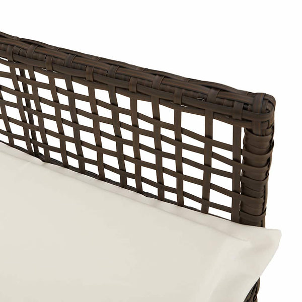 Poly Rattan Gartenstuhl mit Kissen, 2er-Set