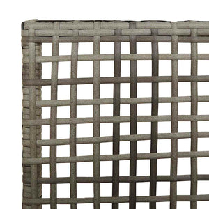 Gartenstuhl 2er Set Grau Poly-Rattan mit Kissen