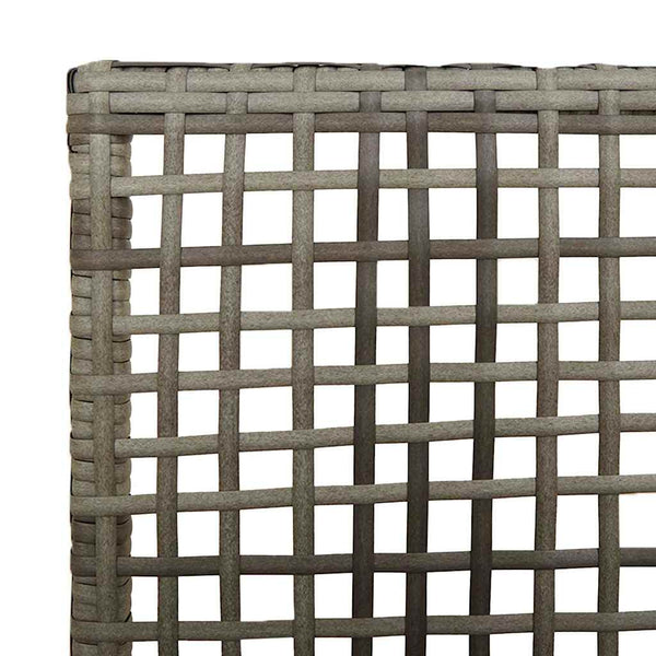 Gartenstuhl 2er Set Grau Poly-Rattan mit Kissen