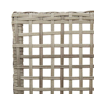 Gartenstühle 2er Set Hellgrau Poly-Rattan