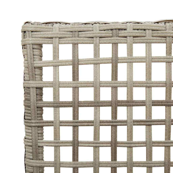 Gartenstühle 2er Set Hellgrau Poly-Rattan