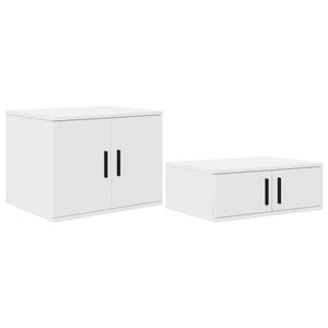 Aufbewahrungsschrank Weiß, 2er-Set