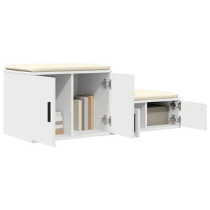 Aufbewahrungsschrank Weiß, 2er-Set