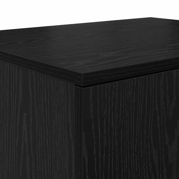 vidaXL Meuble de rangement 2 pcs Noir aspect chêne