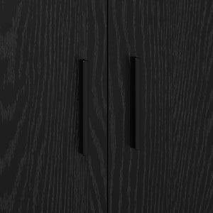 vidaXL Meuble de rangement 2 pcs Noir aspect chêne