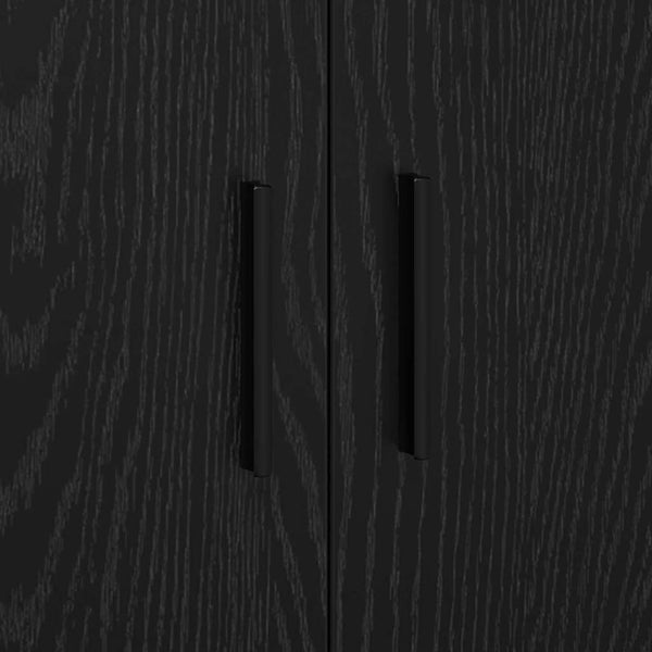 vidaXL Meuble de rangement 2 pcs Noir aspect chêne