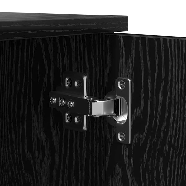 vidaXL Meuble de rangement 2 pcs Noir aspect chêne