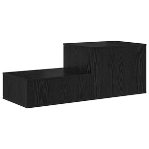 vidaXL Meuble de rangement 2 pcs Noir aspect chêne