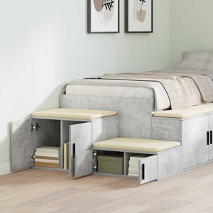 Beton Grauer Aufbewahrungsschrank, 2er-Set