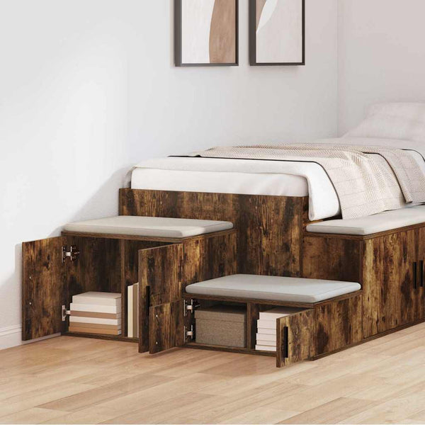 Aufbewahrungsschrank 2er Set, Geräucherte Eiche