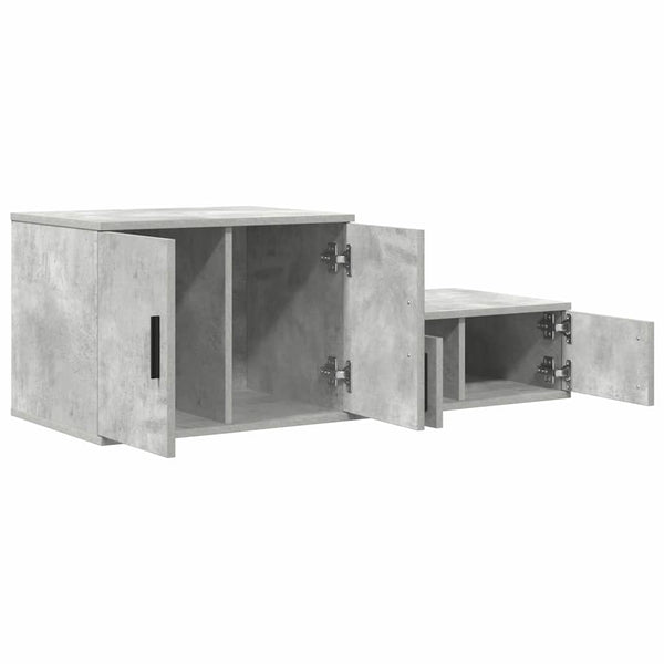 Beton Grauer Aufbewahrungsschrank, 2er-Set