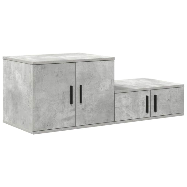 Beton Grauer Aufbewahrungsschrank, 2er-Set