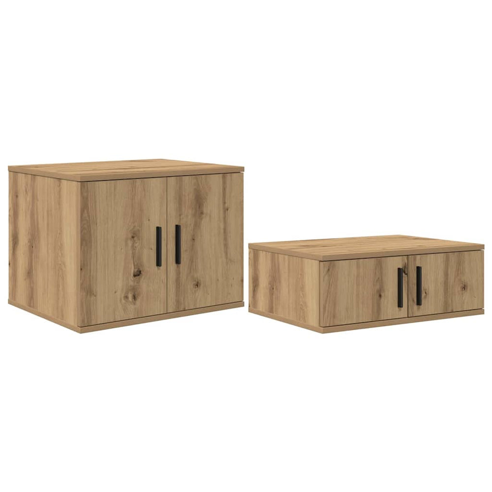 Aufbewahrungsschrank 2er Set Artisan Eiche