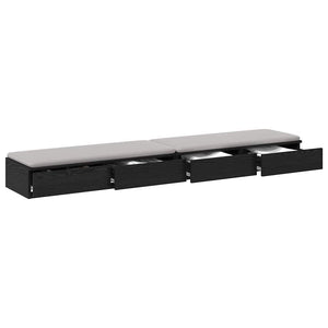 Bettschubladen Schwarz Eiche 200 cm