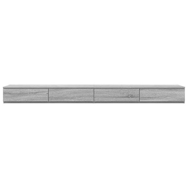 vidaXL Tiroirs de lit gris Sonoma 200 x 36,5 x 16,5 cm Aggloméré