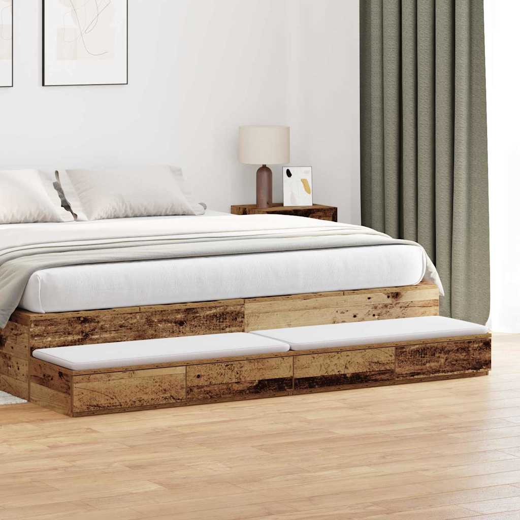 Bettschubladen Altholz 200 cm