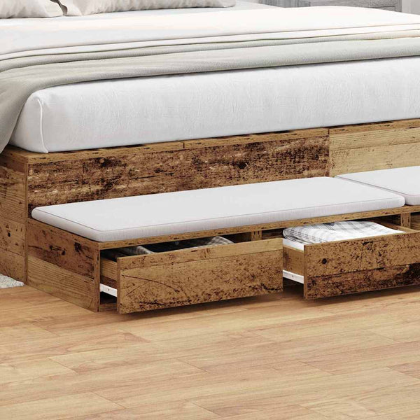 Bettschubladen Altholz 200 cm