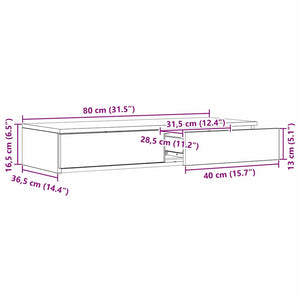 Bettschubladen Grau Sonoma 80cm