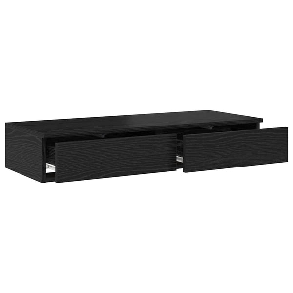 Bettschubladen Schwarz Eichen-Optik 90 cm
