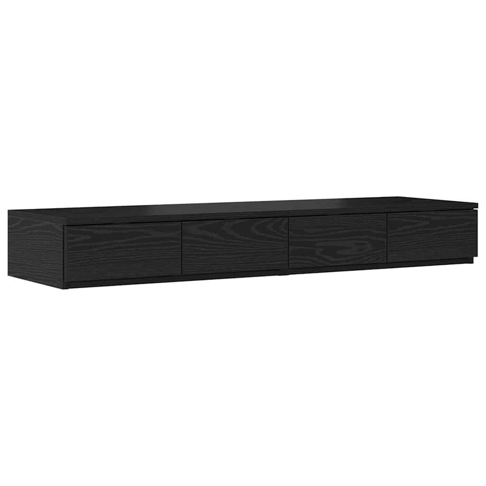Bettschubladen Schwarz Eichen-Optik