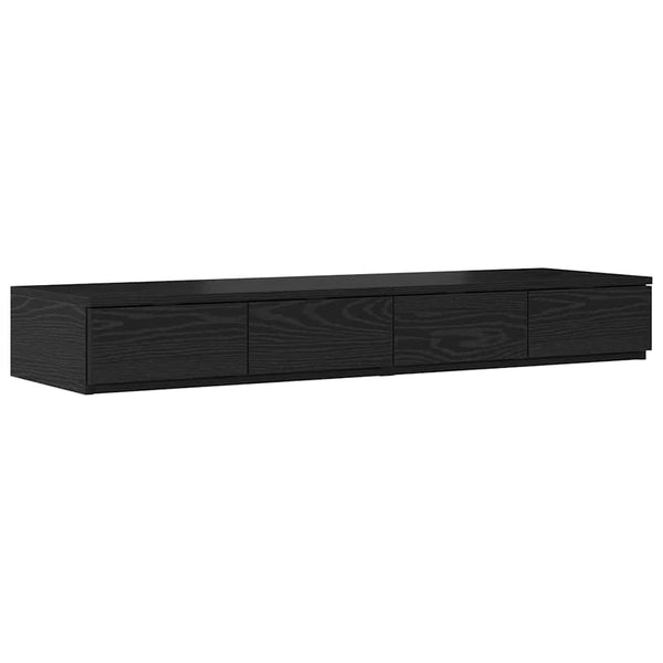 vidaXL Tiroirs de lit Noir aspect chêne 120 x 36,5 x 16,5 cm