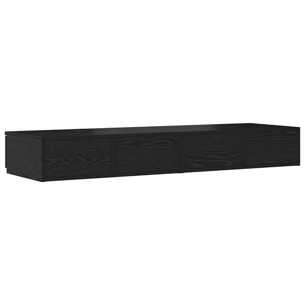 vidaXL Tiroirs de lit Noir aspect chêne 120 x 36,5 x 16,5 cm