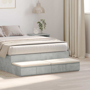 Bettschublade Beton Grau 120 cm