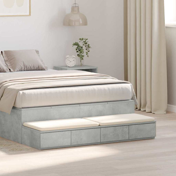 Bettschublade Beton Grau 120 cm