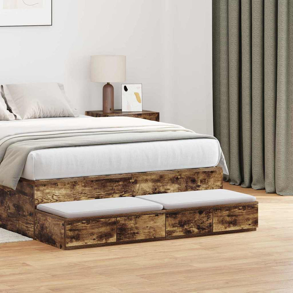 Bettschubladen Geräucherte Eiche 120 cm