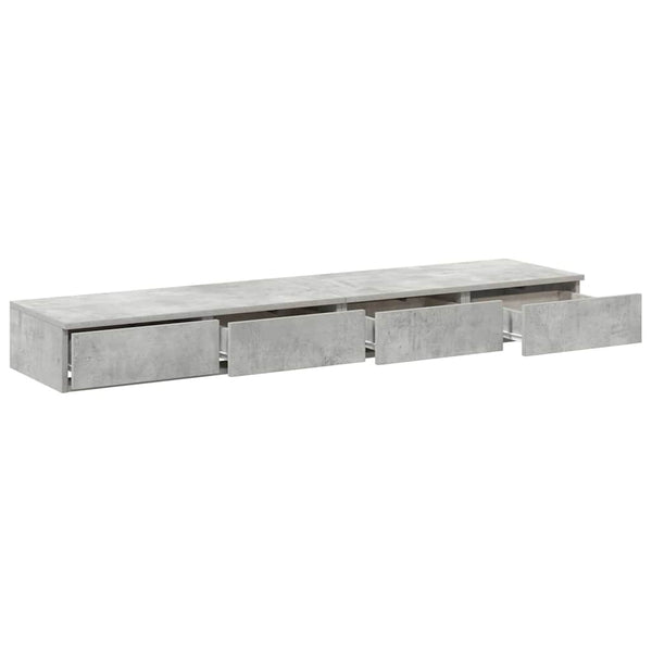 Bettschubladen Beton Grau 140 cm