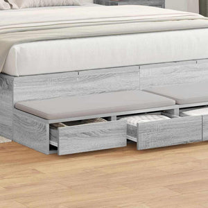 Bettschubladen Graues Sonoma 140 cm