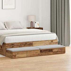 Bett Schublade Altholz 140 cm