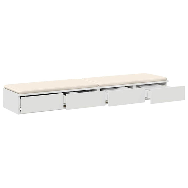 Bettschubladen Weiß 150 cm Holz