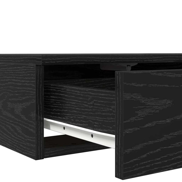 vidaXL Tiroirs de lit noir aspect chêne 75 x 36,5 x 16,5 cm