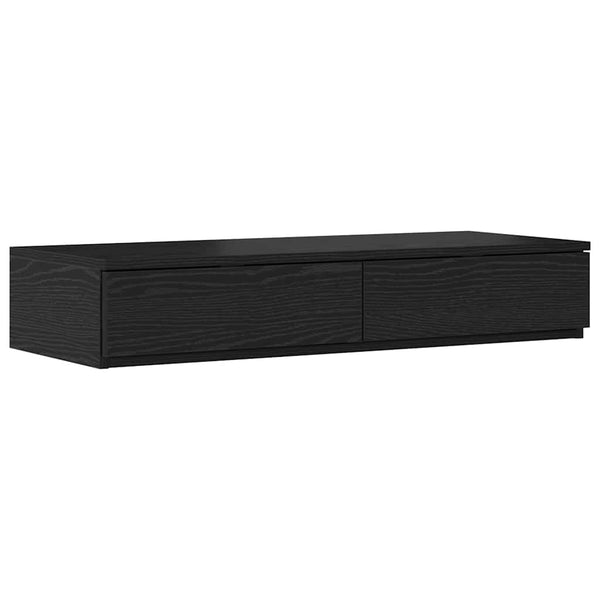 vidaXL Tiroirs de lit noir aspect chêne 75 x 36,5 x 16,5 cm