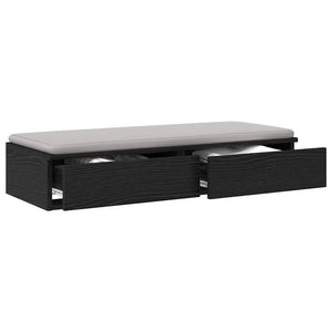 vidaXL Tiroirs de lit noir aspect chêne 75 x 36,5 x 16,5 cm