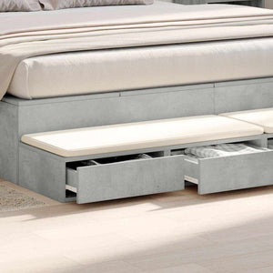 Bettschubladen Beton Grau 180 cm