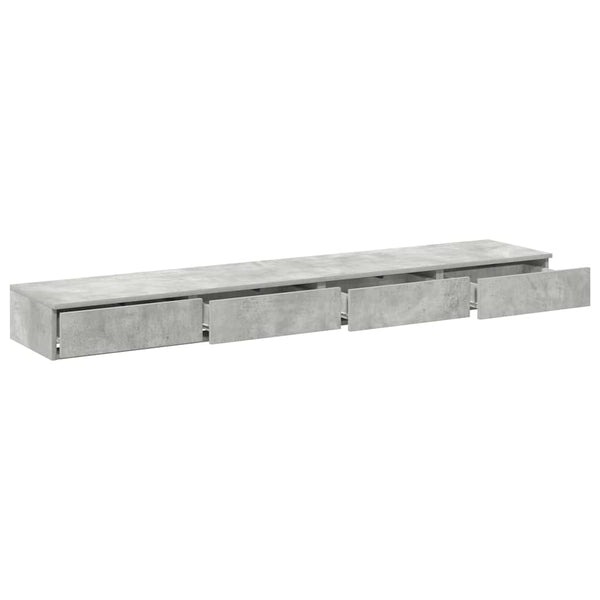 Bettschubladen Beton Grau 180 cm