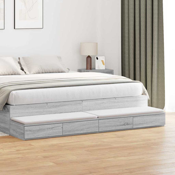Bettschubladen Grau Sonoma 180 cm