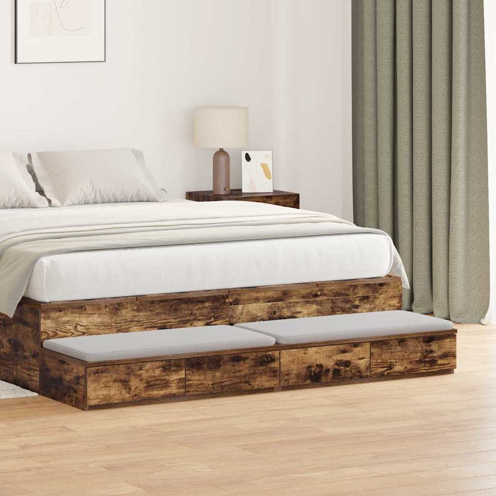 Bettschubladen Geräucherte Eiche 135 cm